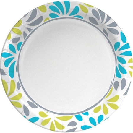 Genuine Joe Printed Design Paper Plates - Assorted Color GJO10321CT
